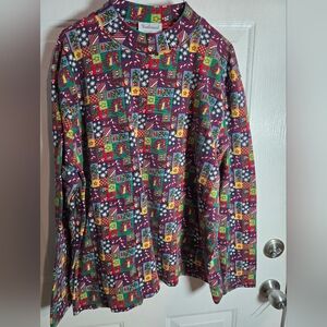 Westbound Vintage Holiday Patchwork Long Sleeve Top – XL